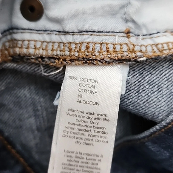 Gap 1969 Boot Cut Dark Wash Denim Blue Jeans Fade 100% Cotton Size 33/32 - Picture 11 of 15